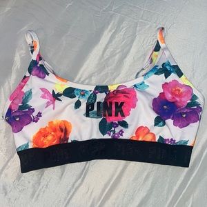 VS PINK floral sports bra